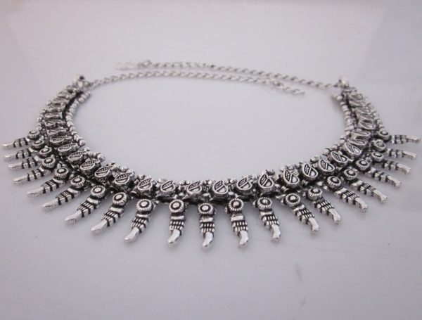 nk426_2 Elegant Choker Necklace Vintage Boho Gypsy Ethnic Bollywood Punk Festival Style