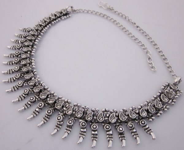 nk426_3 Elegant Choker Necklace Vintage Boho Gypsy Ethnic Bollywood Punk Festival Style