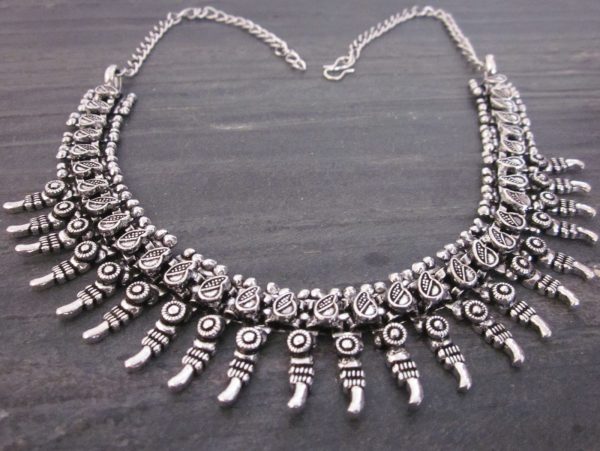 nk426_6 Elegant Choker Necklace Vintage Boho Gypsy Ethnic Bollywood Punk Festival Style
