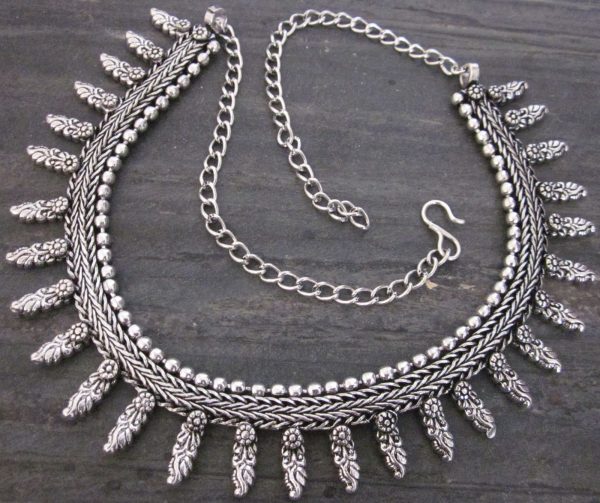 nk429_2 Choker Necklace Ethnic Tribal Kuchi Valentine Day Boho Gypsy Hippie Style Gift