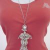 w485 Chain Long Sweater Necklace Cowrie Shell w485