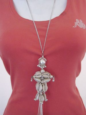 Chain Long Cowrie Shell Tassel Festival Gift Girlfriends Hip Sweater Silver Fashion Costumes Jewelry