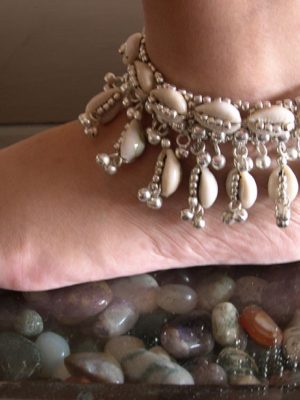 Cowrie Sea Shell Payal Beach Wedding Barefoot Sandals Ankle Jewelry y9056