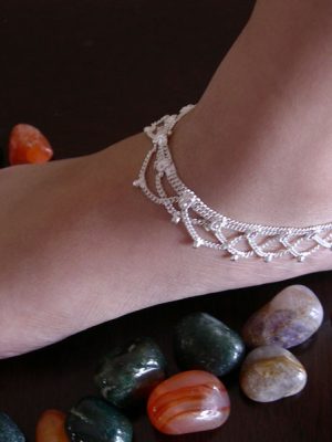 Silver Brass ANKLET Payal Gift Wedding Free Shipping y9063