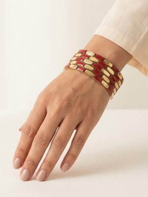 Indian Bangles Set of 5 Gold Oxidized Plated Bollywood Indian Sari Kada
