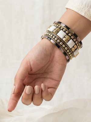 Bangle BRACELET 5 Pcs Set Tibet Nepal 2.8 Wedding Wear Rabari y137_2