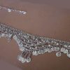 b179_4 Silver Oxidized Metal Multi Coin Belly Waist Chain for Women b179