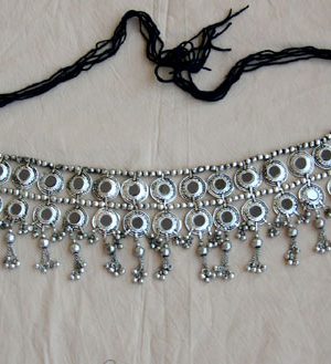 Silver Oxidized Pendant Belly Waist Chain Belt belta135