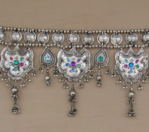 Silver Oxidized belly hip body Festival Wedding chain kamarband bt158