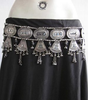 Silver Oxidized Pendent Belly Waist Chain for Women bt184
