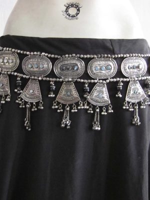 Silver Oxidized Pendent Belly Waist Chain for Women bt184