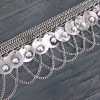 Antique Silver Oxidized Plated Belly Garba Coin and Chain Belt bt630