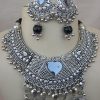 Women's Silver Oxidized Traditional Ethnic Alloy Jewellery Necklace Set f1310