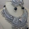 Women's Silver Oxidized Traditional Ethnic Alloy Jewellery Necklace Set f1310