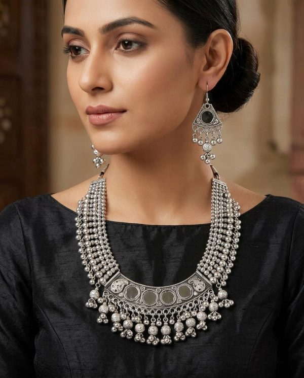 f1339 Fashion Boho Indian Style Tribal Necklace Navratri Jewelry f1339