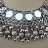f1339_1 Fashion Boho Indian Style Tribal Necklace Earring Navratri Costume Jewelry f1339