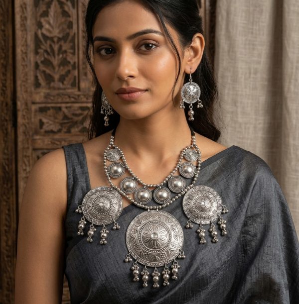 f1363 Designed A Kutchi work Jewellery Set for Navratri Garba f1363