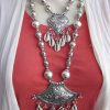 f1480 Tribal Designer Oxidised German Silver Plated Navratri Garba Necklace Set with Matching Earring for Girls & Women f1480