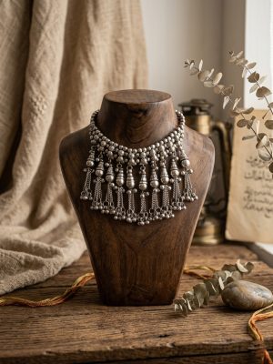 Tribal Women Necklace Hip Kuchi Navratri Garba Costume Jewelry f1555