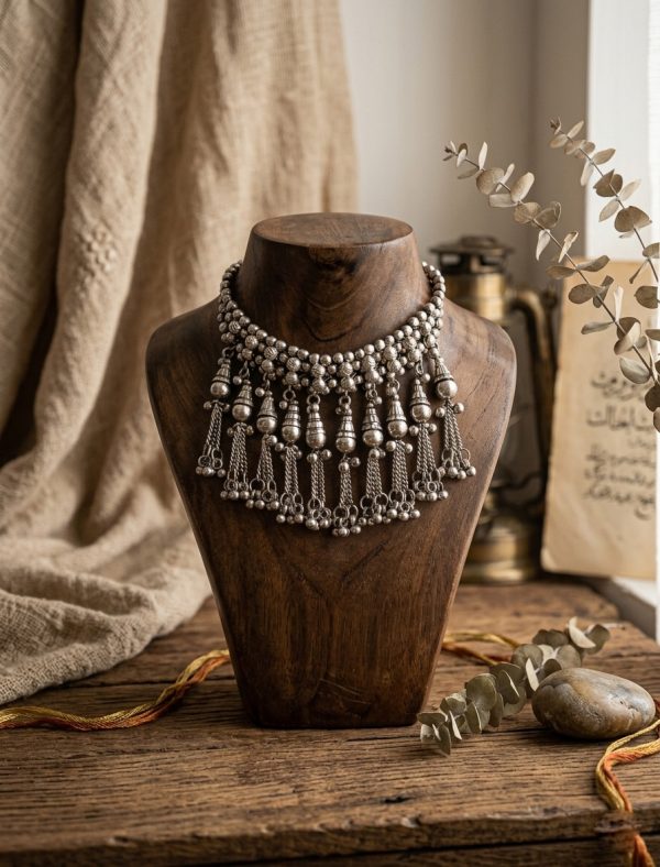 Tribal Women Necklace Hip Kuchi Navratri Garba Costume Jewelry f1555