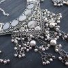 Garba Navratri Jewellery Sets for Women German Silver Oxidised Afghani Bohemian Necklace Set for Women and Girls f1594