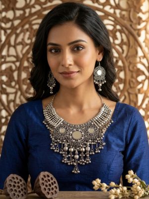 f1599 Wedding Necklace | Indian Saree Set | Womens Jewelry | f1599