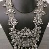f1658_1 Silver Plated Jewelry Fashion Necklace Earring Set Boho f1658