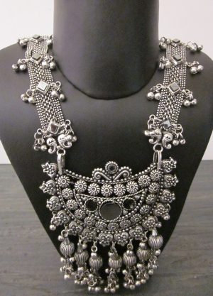 f1658_1 Silver Plated Jewelry Fashion Necklace Earring Set Boho f1658