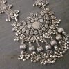 f1658_4 Silver Plated Jewelry Fashion Necklace Earring Set Boho f1658