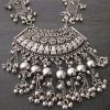 German Silver Oxidized Traditional Latest Fashion Long Necklace with Earrings Jewellery Set for Women and Girls f1662