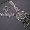 Fashion Latest Oxidised Silver Antique Necklace Jewellery Set for Women f1669
