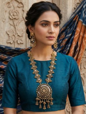 Garba Navratri Jewellery Sets for Women Golden Oxidised Afghani Bohemian Necklace Set Girl f1670