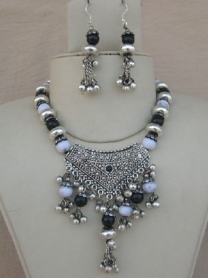 Long Beaded Navratri Lehenga Choli Necklace nk179