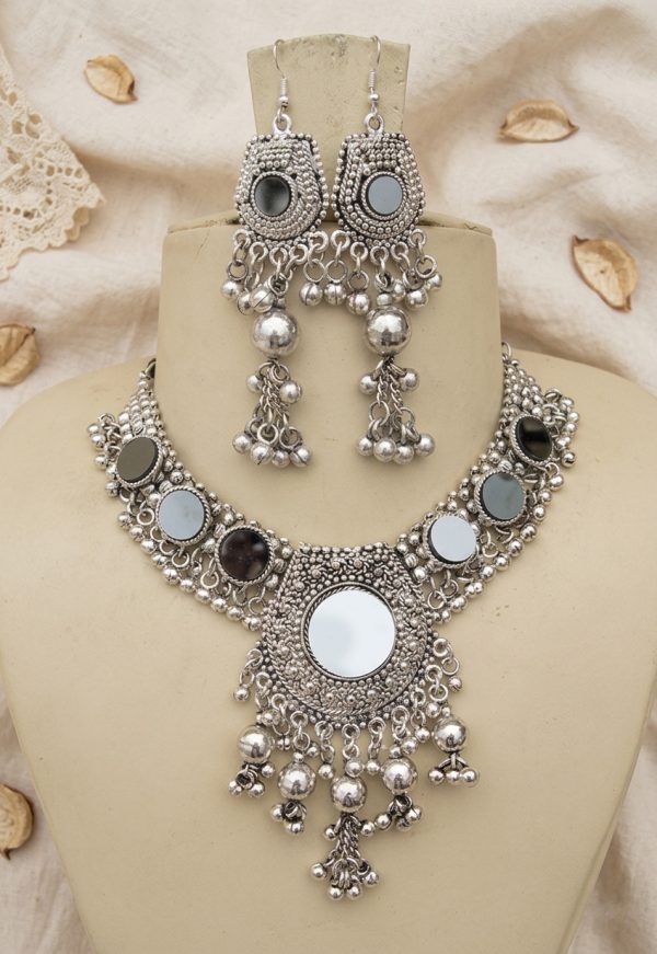 Banjara Ethnic Statement Glass Kuchi Fashion India Choker Earrings f521