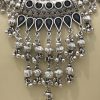 Silver Plated Oxidized Necklace f523