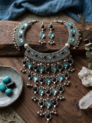 Unique Gothic Gypsy Boho Necklace Gift for her Handmade Copper Jewelry f562