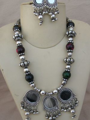 Rabari Dress Banjara Vintage Necklace Earrings Set f755