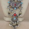 Beaded Necklace Look Oxidized Boho Garba Silver Plated f79