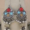 Beaded Necklace Look Oxidized Boho Garba Silver Plated f79