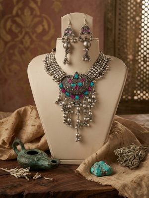 j30 Vintage Style JEWELRY Necklace Earring Belly Dance New j30