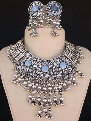 Opera Oxidized Necklace j78