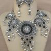 neckt540 Garba Navratri Jewellery Sets for Women German Silver Oxidised Afghani look neckt540