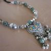 Stone Bead Mala Pendant Necklace nk174