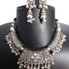 Ethnic Wedding Bridal Navratri Garba Oxidized Silver Set nk18