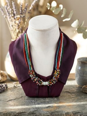 Garba Navratri Jewelry Sets for Women Glass Beaded Choker nk321