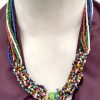 Garba Navratri Women With Multi color Glass Bead Bohemian Necklace nk324