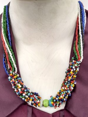 Garba Navratri Women With Multi color Glass Bead Bohemian Necklace nk324