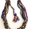 Garba Navratri Women With Multi color Glass Bead Bohemian Necklace nk324