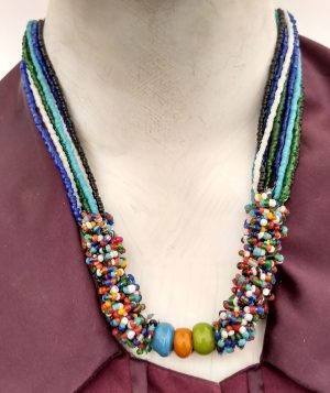 nk325 Ethnic Wedding Bridal Navratri Garba Glass Bead Necklace nk325