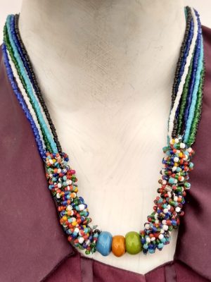 Ethnic Wedding Bridal Navratri Garba Glass Bead Necklace nk325